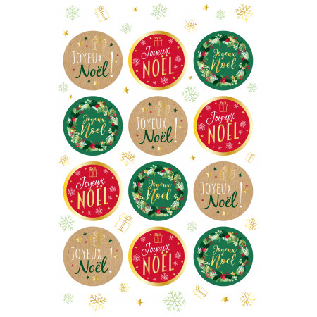 24 stickers de Noël M2