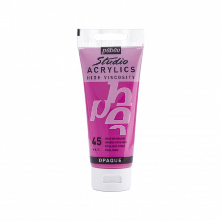 PEINTURE ACRYLIQUE STUDIO 100ML ROSE VIF