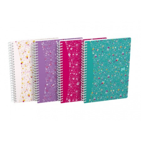 Cahier FLOWERS Oxford spirale A5 120 pages