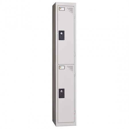 Vestiaire Armoire 2 Multicasier gris