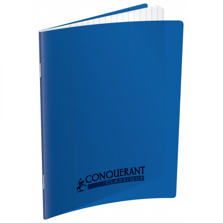 CAHIER POLYPRO 17*22 96P SEYES BLEU