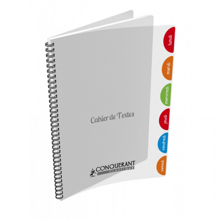 CAHIER DE TEXTE 124P 17X22POLYPRO