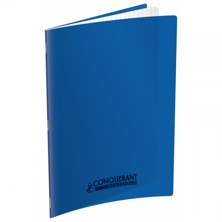 CAHIER POLYPRO 21*29.7 96P SEYES BLEU