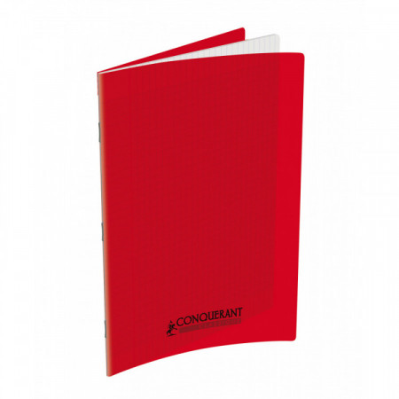 CAHIER POLYPRO 21*29.7 96P SEYES ROUGE