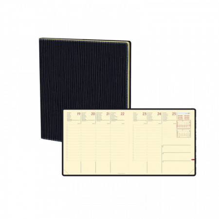 AGENDA EXEC PREST J/D 16X16CM SAH. NOIR