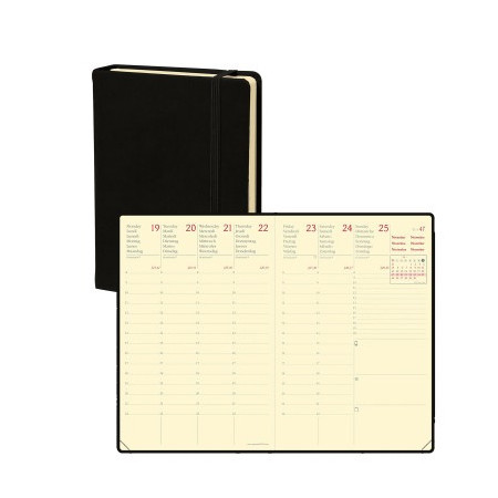 AGENDA AFFAIR PRES J/D 10X15CM SILK NOIR