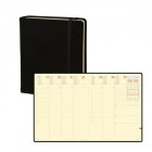 AGENDA EXEC PRES J/D 16X16CM SILK NOIR EL