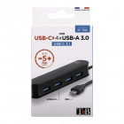 HUB USB C VERS 4 USB A 3.0