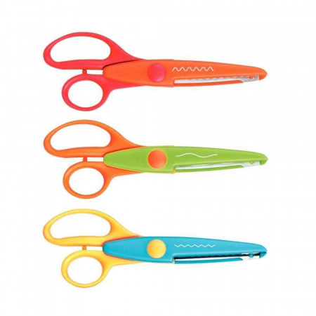 LOT DE 3 CISEAUX CRANTEURS 16 CM