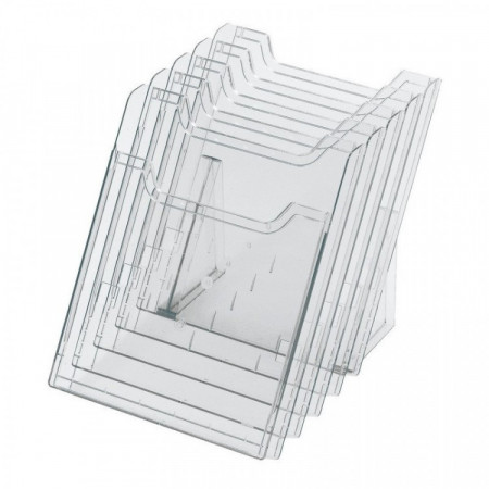 PRESENTOIR 5 CASES A4 VERTICAL CRISTAL