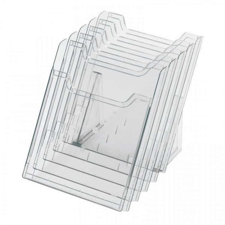 PRESENTOIR 5 CASES A4 VERTICAL CRISTAL