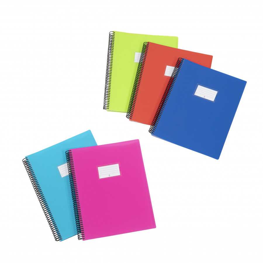 Porte-vues A3 60 Pochettes - Spirale Noir, 90% Recyclé, Couverture Transparente Personnalisable