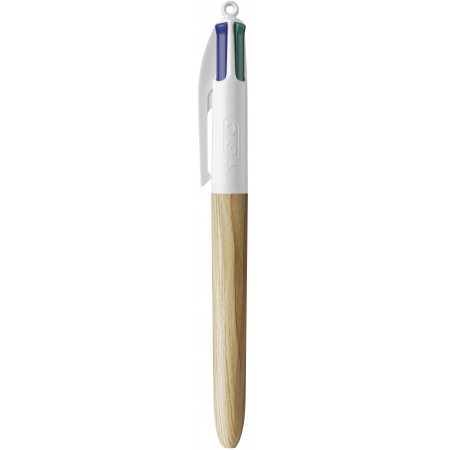 STYLO BILLE BIC 4C WOOD EFFECT RETR ET RECH