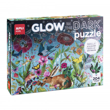 PUZZLE GLOW IN THE DARK FLOWERS 204U 325X56,3X239 MM