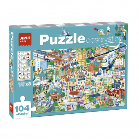 PUZZLE OBSERVATION LA VILLE 104U 330X48X245 MM