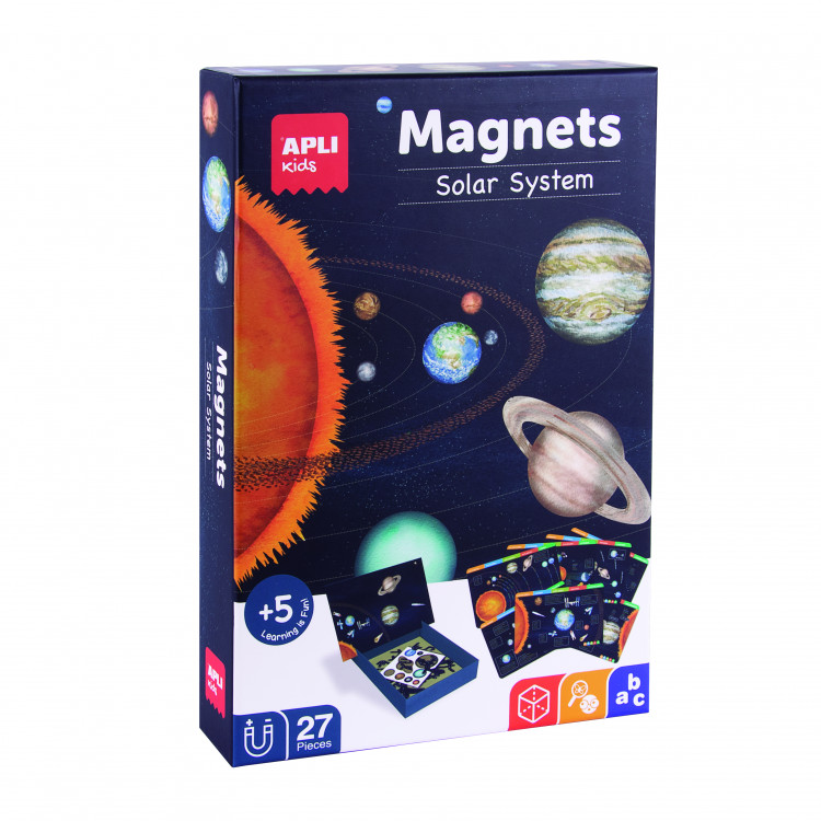 BOITE JEU MAGNETS SYSTÈME SOLAIRE 27U 210X55X310 MM