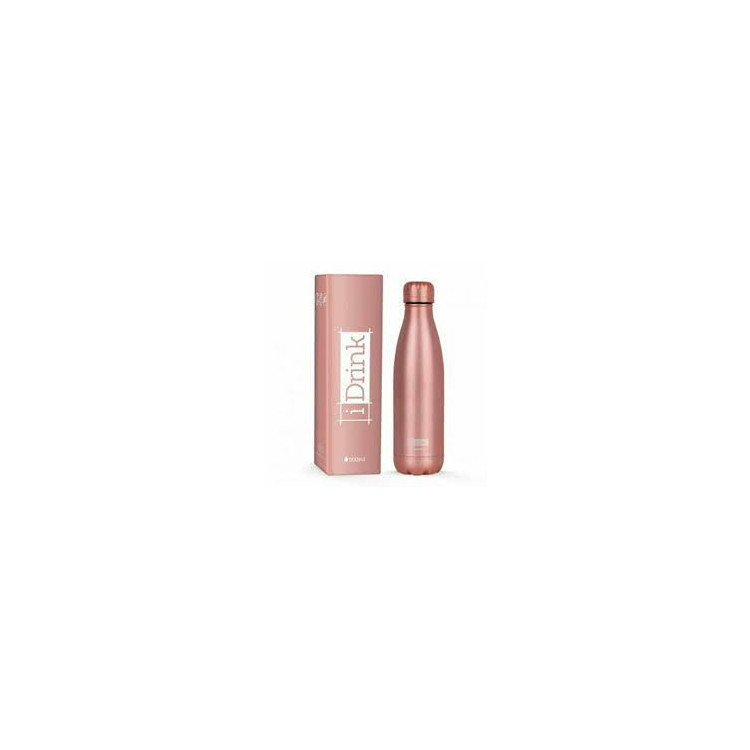 BOUTEILLE THERMIQUE 500ML ROSE METALLISE
