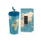 TASSE METALLIQUE CARTE BLEUE 350 ML