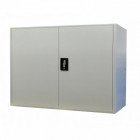Armoire métallique basse à portes battantes – 100 x 45 x 90 cm Gris