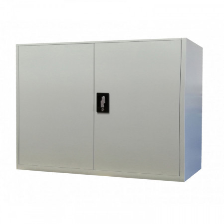 Armoire métallique basse à portes battantes – 100 x 45 x 90 cm Gris