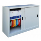 ARMOIRE METALLQUE GRIS COULISSANTES L120 X P45 X H90