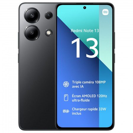 Xiaomi Redmi Note 13 4G 8/256 Go DS Black