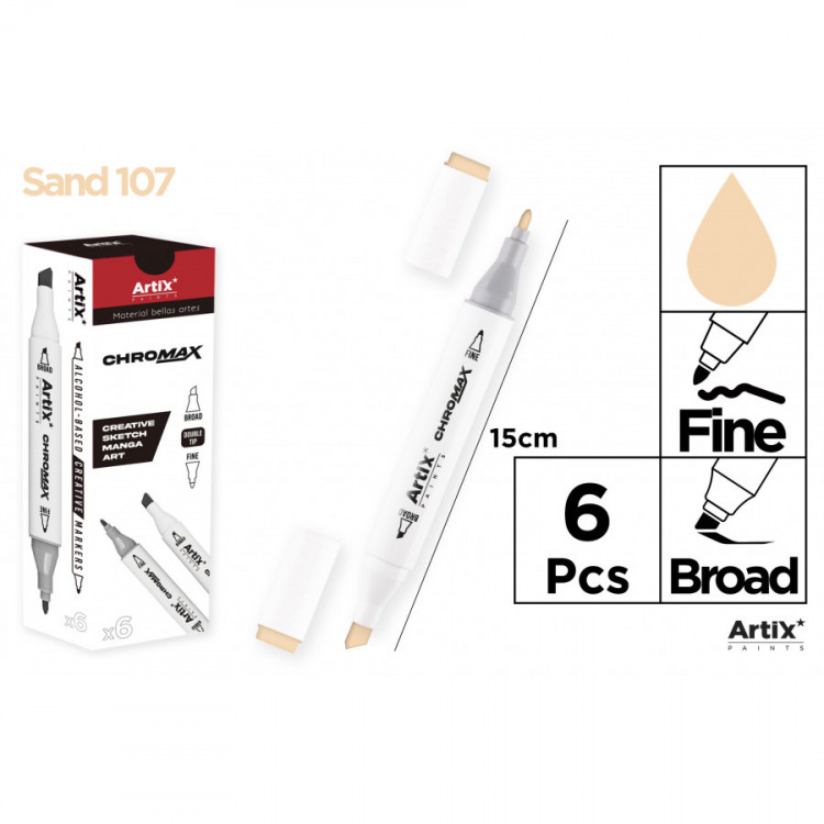 MARQUEUR CHROMAX CRÉAT. DBL PTE 107 SAND