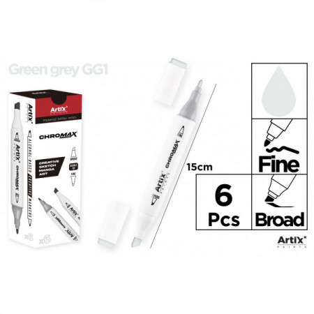 MARQUEUR CHROMAX CRÉAT. DBL PTE VERT GRIS