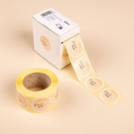 500 étiquet Fait ac amour RonD ADH Ø35mm