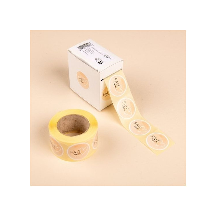500 étiquet Fait ac amour RonD ADH Ø35mm