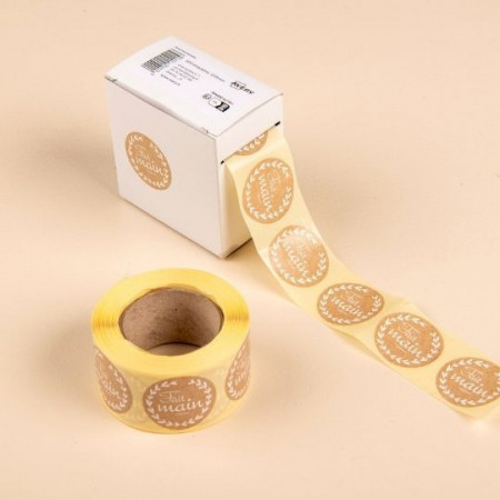 500 étiquettes Fait main RonD ADH Ø 35MM