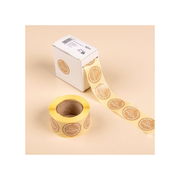500 étiquettes Fait main RonD ADH Ø 35MM