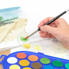 Étui 22 pastilles aquarelle 30 mm avc pinceau
