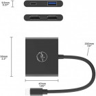 ADAPTATEUR USB-C - 4 EN 1 SPACE GREY
