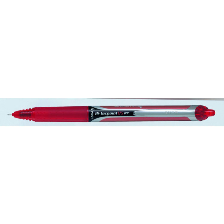 STYLO ROLLER ENCRE LIQUIDE - HI-TECPOINT V5 RT - 0,5mm - EPAISSEUR DE TRAIT - ROUGE