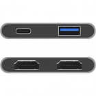 ADAPTATEUR USB-C - 4 EN 1 SPACE GREY