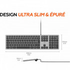 CLAVIER FILAIRE PC ULTRASLIM - DARK GREY