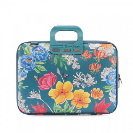 MALLETTE EDIT LIMIT PEONIA 15"BLEU PETROLE