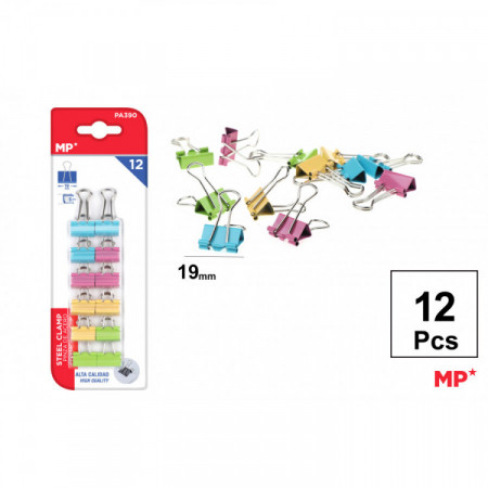 PINCE DOUBLE CLIP COULEURS 19