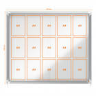 VITRINE INTERIEUR 15 FEUILLES - FOND MAGNETIQUE