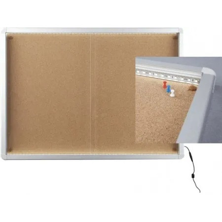 VITRINE INTERIEUR 15 FEUILLES - FOND MAGNETIQUE + LED