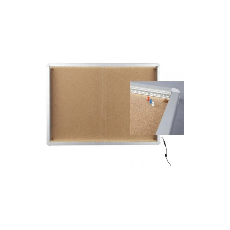 VITRINE INTERIEUR 15 FEUILLES - FOND MAGNETIQUE + LED
