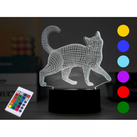 Lampe 3D LED tactile iTotal GATTO