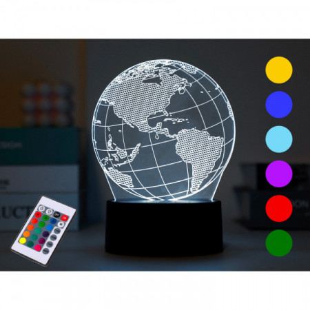 Lampe 3D LED tactile iTotal MONDE
