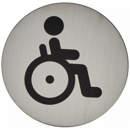 PICTOGRAMME ROND "HANDICAPÉ" 85MM