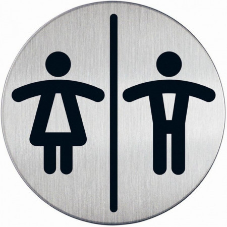 PICTOGRAMME ROND "HOMME/FEMME" 83MM