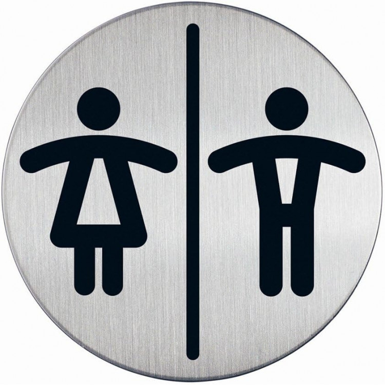 PICTOGRAMME ROND "HOMME/FEMME" 83MM
