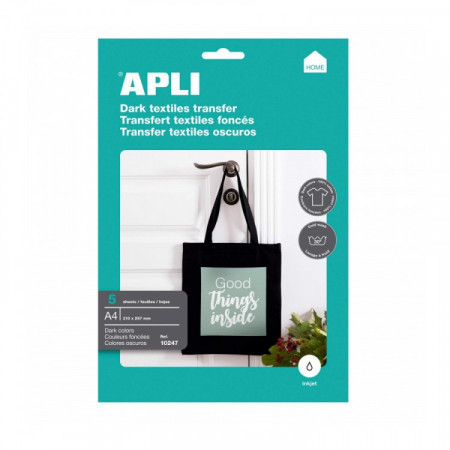 Papier transfert t-shirt A4 COUL FONCE 5F