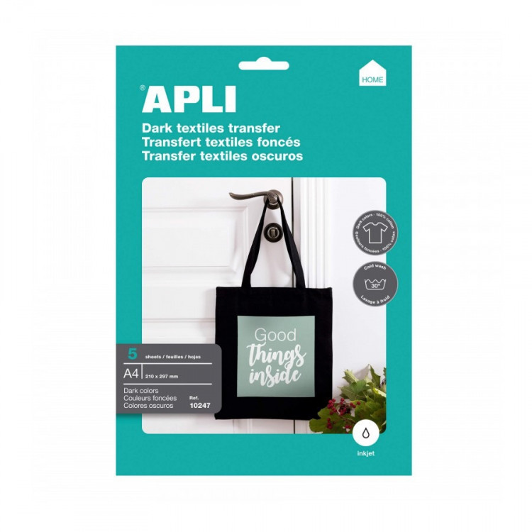 Papier transfert t-shirt A4 COUL FONCE 5F