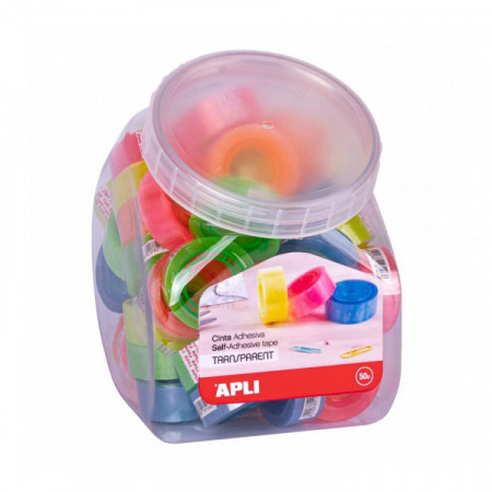 RUBAN ADHESIF TRANSP 19MMX20M FLUO